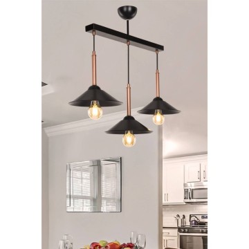 Lampe suspendue Mandarin MDL4221 avec abat-jour en métal noir