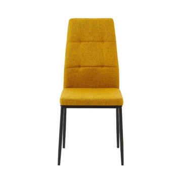 Chaise de salle à manger Adara en tissu moutarde 63.5x44x89h