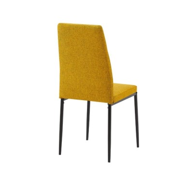 Chaise de salle à manger Adara en tissu moutarde 63.5x44x89h