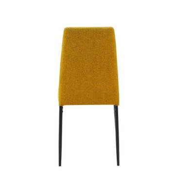 Chaise de salle à manger Adara en tissu moutarde 63.5x44x89h