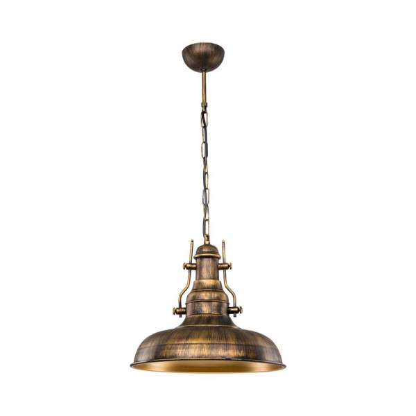 Lampe suspendue Tarus style industriel or antique MDL4468 Lampe suspendue Tarus style industriel or antique MDL4468