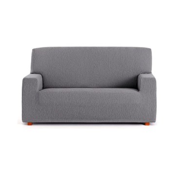 Troya housse élastique pour canapé 3 places gris 180/210