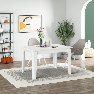 Table à rallonge Megaron blanc 120x80 cm