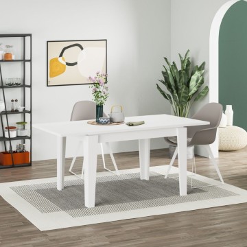 Table à rallonge Megaron blanc 120x80 cm