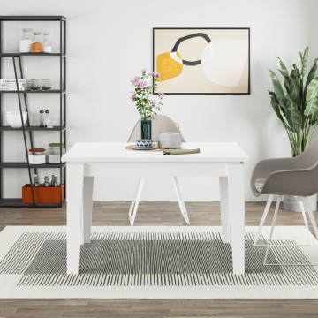 Table à rallonge Megaron blanc 120x80 cm