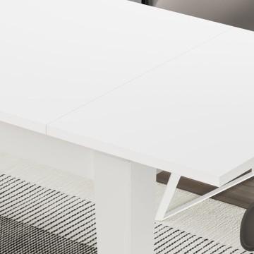 Table à rallonge Megaron blanc 120x80 cm