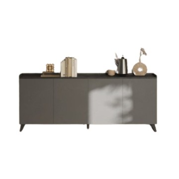 Buffet Polan 4 portes plomb ardoise 241x42x99h