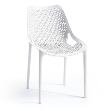 Chaise Bilros en polypropylène blanc