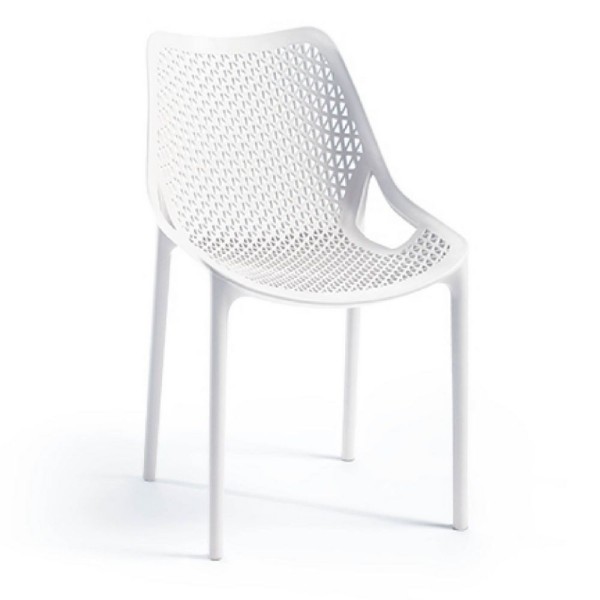Chaise Bilros en polypropylène blanc Chaise Bilros en polypropylène blanc