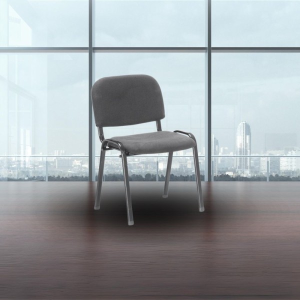 Chaise de bureau pour salle d'attente et de conférence HI01NEW gris Chaise de bureau pour salle d'attente et de conférence HI01NEW gris
