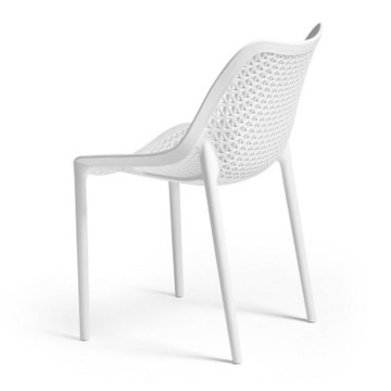 Chaise Bilros en polypropylène blanc