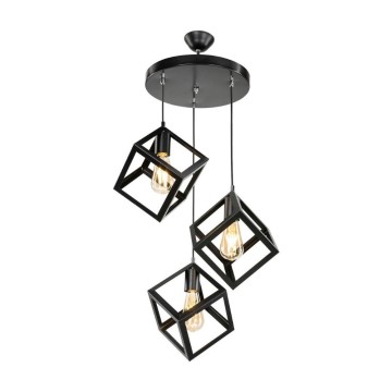 Lampe suspendue Agatha MDL3790 3 cubes noir