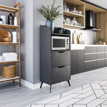 Armoire polyvalente à tiroirs Gorki anthracite