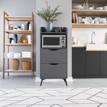 Armoire polyvalente à tiroirs Gorki anthracite