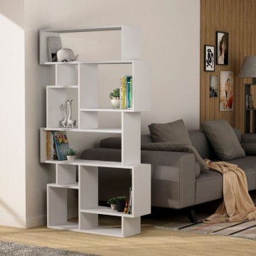 Bibliothèque horizontale double face Karmato 96x168.5 blanc