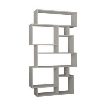 Bibliothèque horizontale double face Karmato 96x168.5 blanc