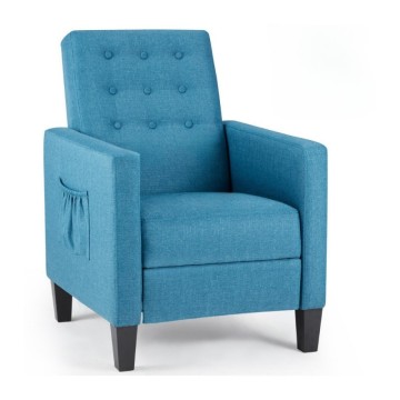 Fauteuil inclinable avec massage Malea blue fabric