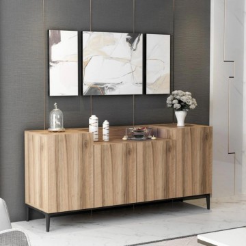 Ellaria buffet 4 portes en noyer 160x42x75h