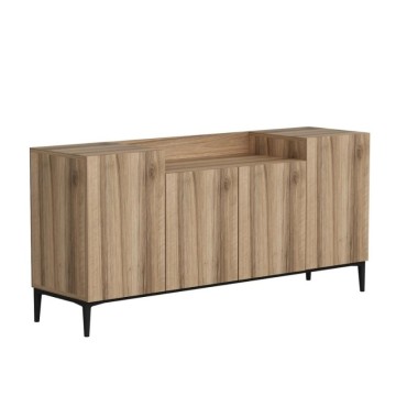 Ellaria buffet 4 portes en noyer 160x42x75h
