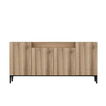 Ellaria buffet 4 portes en noyer 160x42x75h