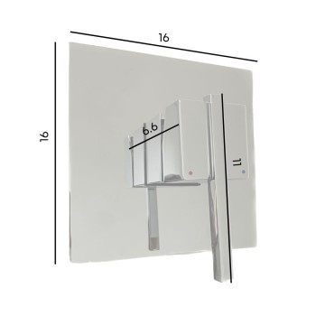 Quadra mitigeur de salle de bains douche chromé