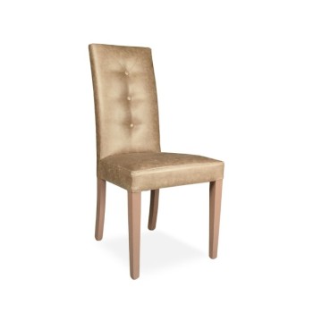 Manille camel Chaise Montecarlo en tissu à 3 boutons