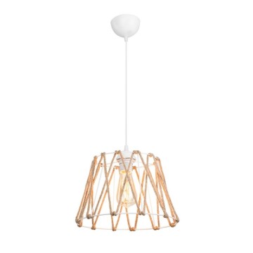 Evren ASZ1029 lampe suspendue en métal blanc et corde