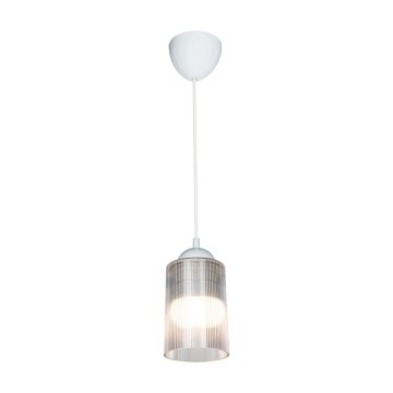 Plafonnier avec abat-jour cylindrique en plastique transparent Optical ASZ1025