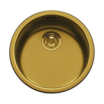Smeg 10I3POT2 Laiton PVD monocuve évier rond encastré 43.7x43.7