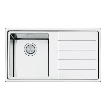 Smeg LPK861D3 Evier encastrable 1 cuve avec égouttoir à droite 86x50 inox brossé
