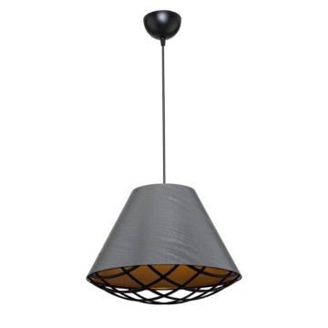 Plafonnier moderne avec abat-jour en tissu anthracite Ayda ASZ1560