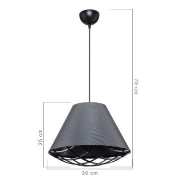 Plafonnier moderne avec abat-jour en tissu anthracite Ayda ASZ1560