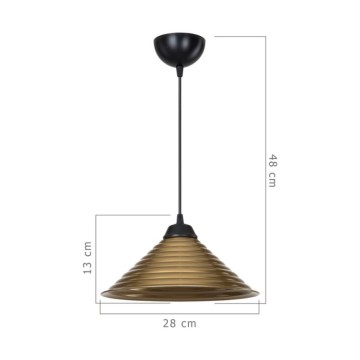 Sava ASZ1619 plafonnier avec abat-jour en métal bronze