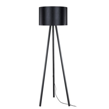 Lampadaire trépied et abat-jour en tissu noir Piko MDL5134