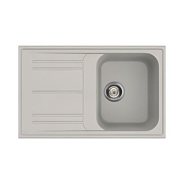 Smeg LZ791AL Evier à encastrer 1 bac avec égouttoir réversible 79x50 couleur aluminium