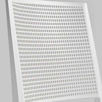 Chaise grillagée en polypropylène gris