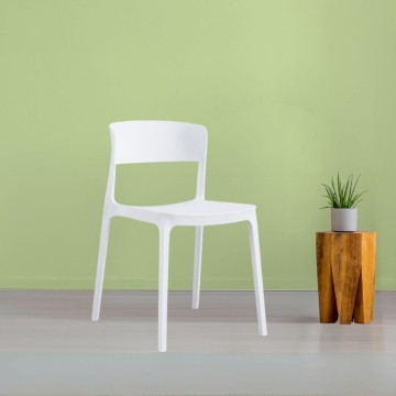 Chaise en polypropylène blanc design moderne Diaspro