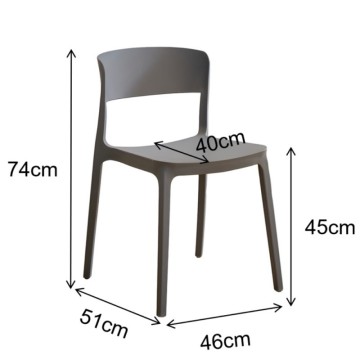Chaise en polypropylène blanc design moderne Diaspro