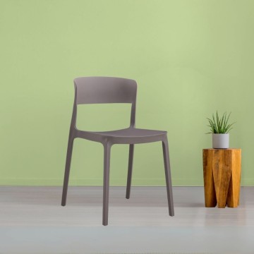 Diaspro chaise en polypropylène gris tourterelle au design moderne