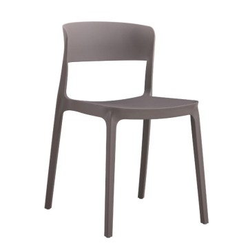 Diaspro chaise en polypropylène gris tourterelle au design moderne