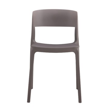 Diaspro chaise en polypropylène gris tourterelle au design moderne