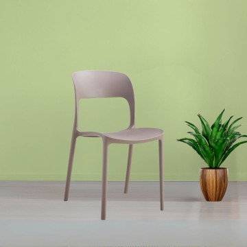 Chaise Berillo design moderne en polypropylène gris tourterelle