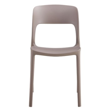Chaise Berillo design moderne en polypropylène gris tourterelle