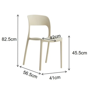 Chaise Berillo design moderne en polypropylène gris tourterelle