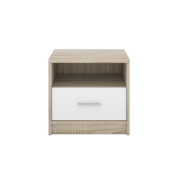 Table de chevet 1 tiroir 49,5 cm. sonoma oak white Nepo