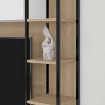 Mur de rangement 260 cm. Tronador blanc et chêne
