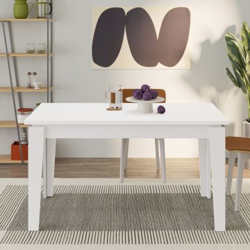 Table rectangulaire blanche 140x80 extensible à 190 cm Tolmen