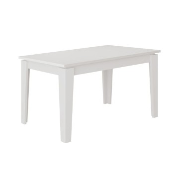 Table rectangulaire blanche 140x80 extensible à 190 cm Tolmen