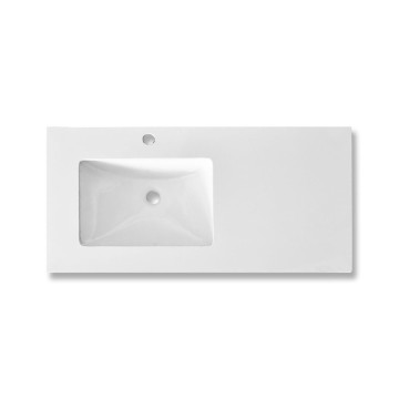 Armoire de toilette suspendue 90 cm en chêne avec lavabo - Resia