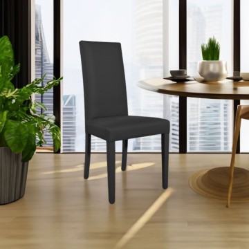 Chaise Nancy en similicuir noir